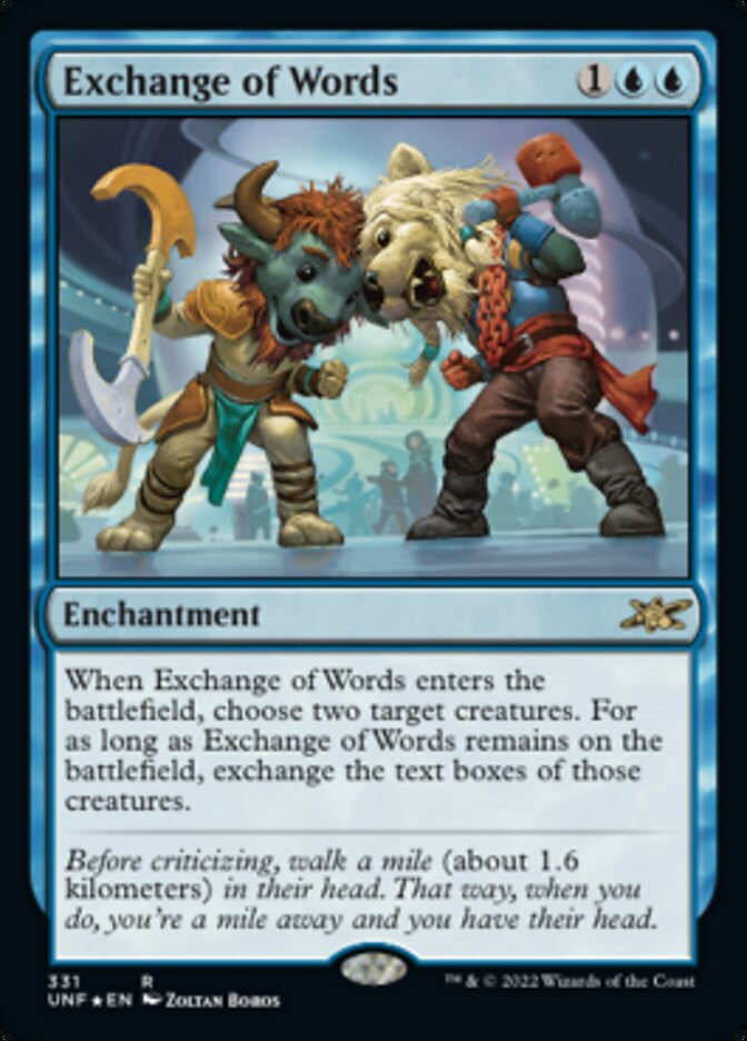 Exchange of Words (Galaxy Foil) [Unfinity] | Dragon's Lair Comics and Fantasy Houston TX