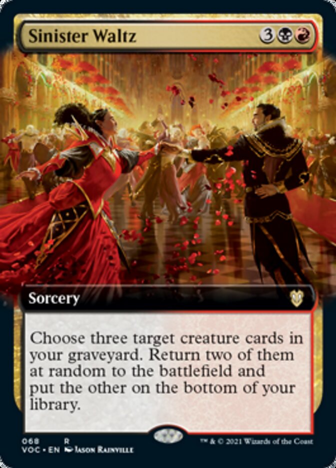 Sinister Waltz (Extended Art) [Innistrad: Crimson Vow Commander] | Dragon's Lair Comics and Fantasy Houston TX