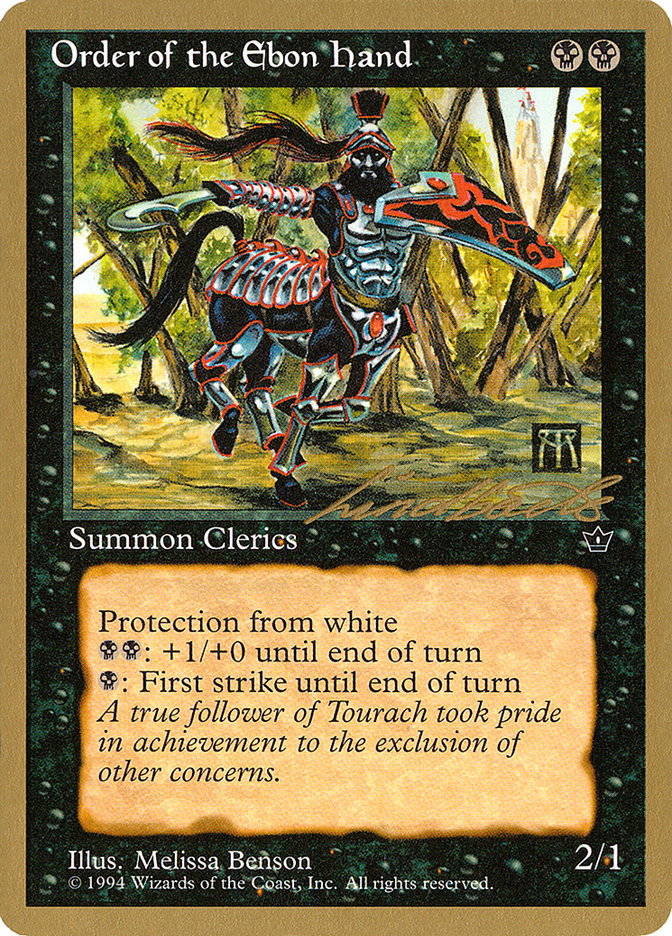 Order of the Ebon Hand (Benson) (Leon Lindback) [Pro Tour Collector Set] | Dragon's Lair Comics and Fantasy Houston TX