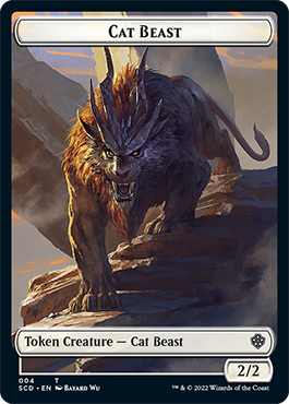 Elf Warrior // Cat Beast Double-Sided Token [Starter Commander Decks] | Dragon's Lair Comics and Fantasy Houston TX