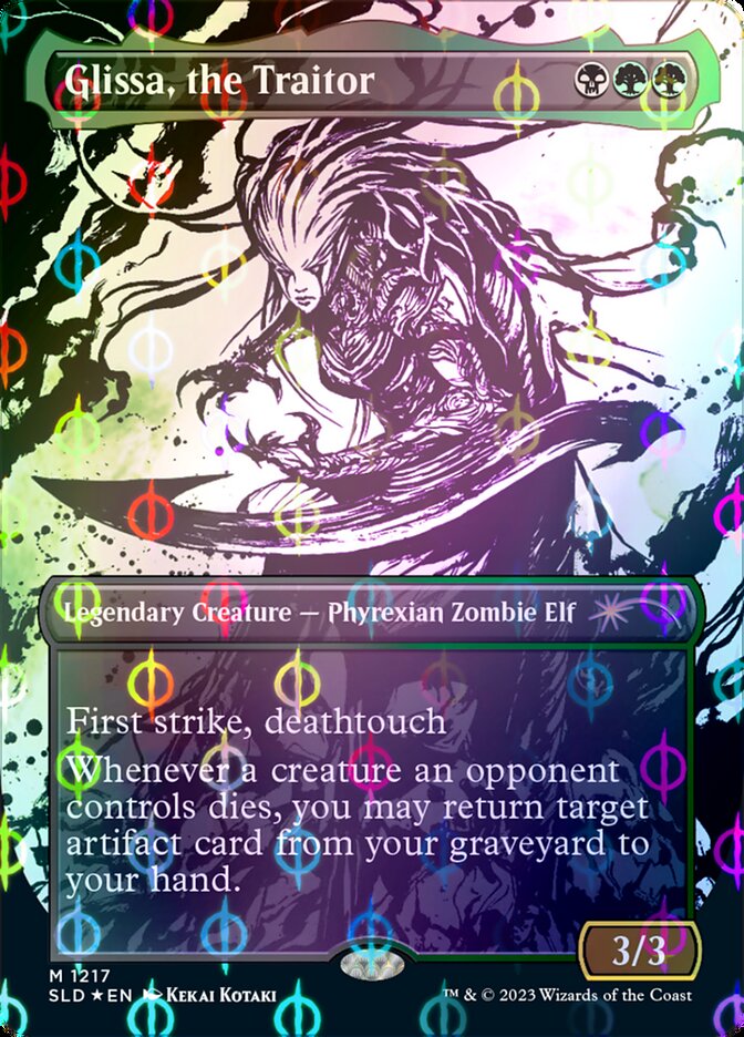 Glissa, the Traitor (Borderless Ichor Step-and-Compleat Foil) [Secret Lair Drop Series] | Dragon's Lair Comics and Fantasy Houston TX