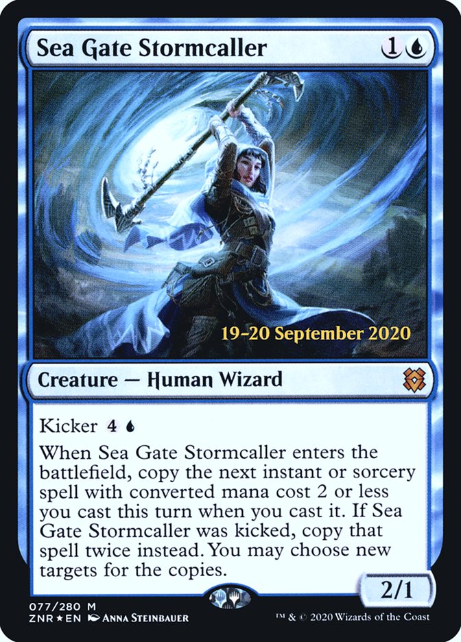 Sea Gate Stormcaller [Zendikar Rising Prerelease Promos] | Dragon's Lair Comics and Fantasy Houston TX