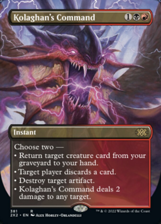 Kolaghan's Command (Borderless Alternate Art) [Double Masters 2022] | Dragon's Lair Comics and Fantasy Houston TX
