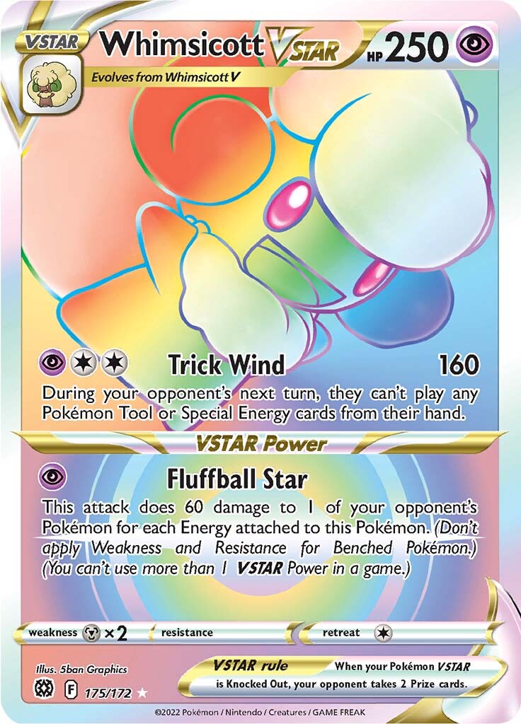 Whimsicott VSTAR (175/172) [Sword & Shield: Brilliant Stars] | Dragon's Lair Comics and Fantasy Houston TX