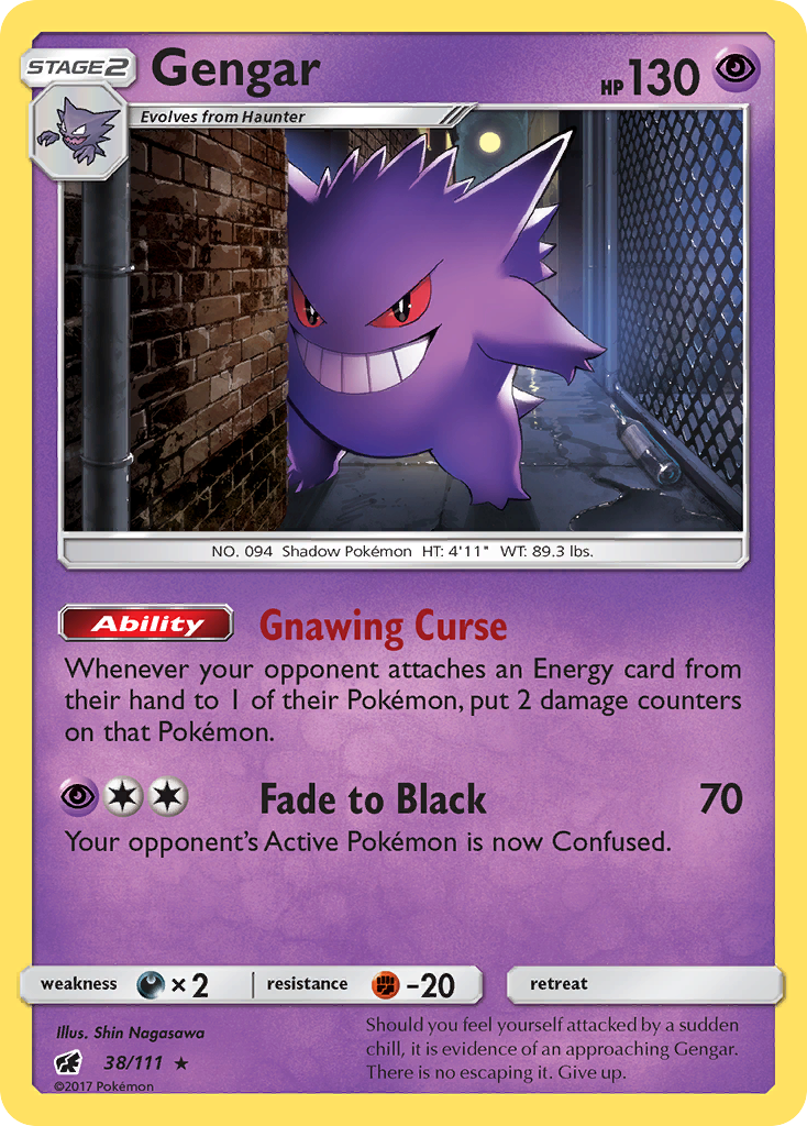 Gengar (38/111) [Sun & Moon: Crimson Invasion] | Dragon's Lair Comics and Fantasy Houston TX