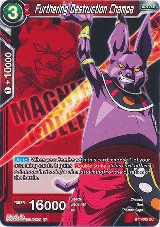 Furthering Destruction Champa (BT1-005) [Magnificent Collection Forsaken Warrior] | Dragon's Lair Comics and Fantasy Houston TX