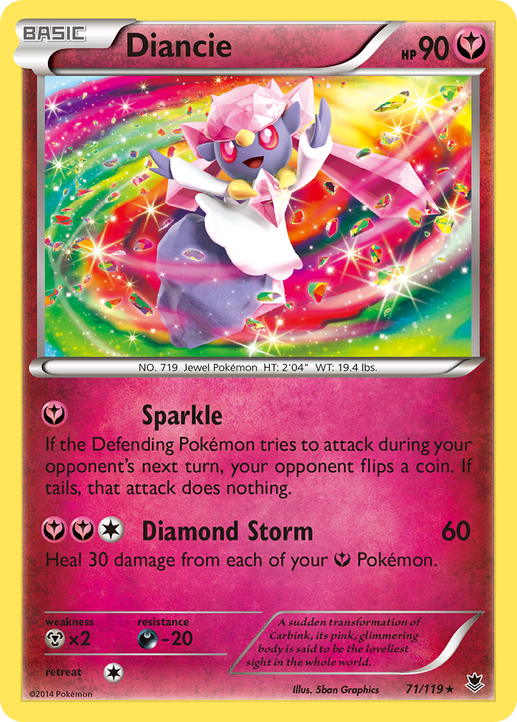 Diancie (71/119) [XY: Phantom Forces] | Dragon's Lair Comics and Fantasy Houston TX