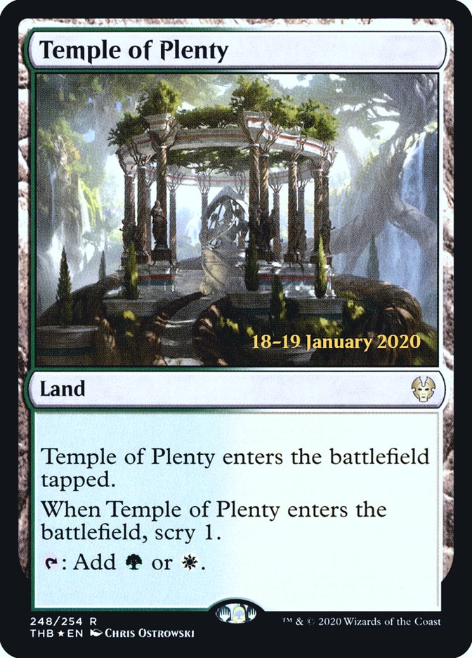 Temple of Plenty [Theros Beyond Death Prerelease Promos] | Dragon's Lair Comics and Fantasy Houston TX