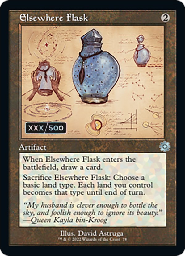 Elsewhere Flask (Retro Schematic) (Serialized) [The Brothers' War Retro Artifacts] | Dragon's Lair Comics and Fantasy Houston TX