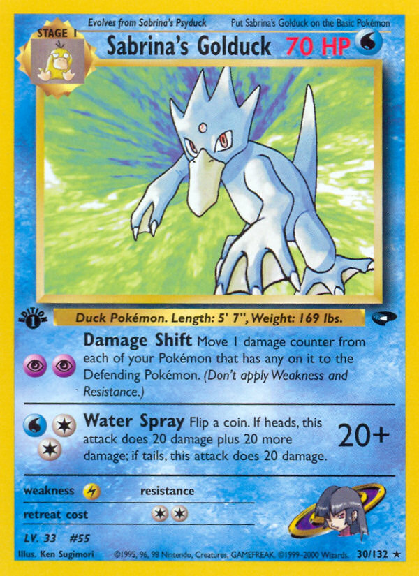Sabrina's Golduck (30/132) [Gym Challenge 1st Edition] | Dragon's Lair Comics and Fantasy Houston TX