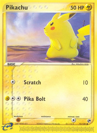 Pikachu (72/100) [EX: Sandstorm] | Dragon's Lair Comics and Fantasy Houston TX