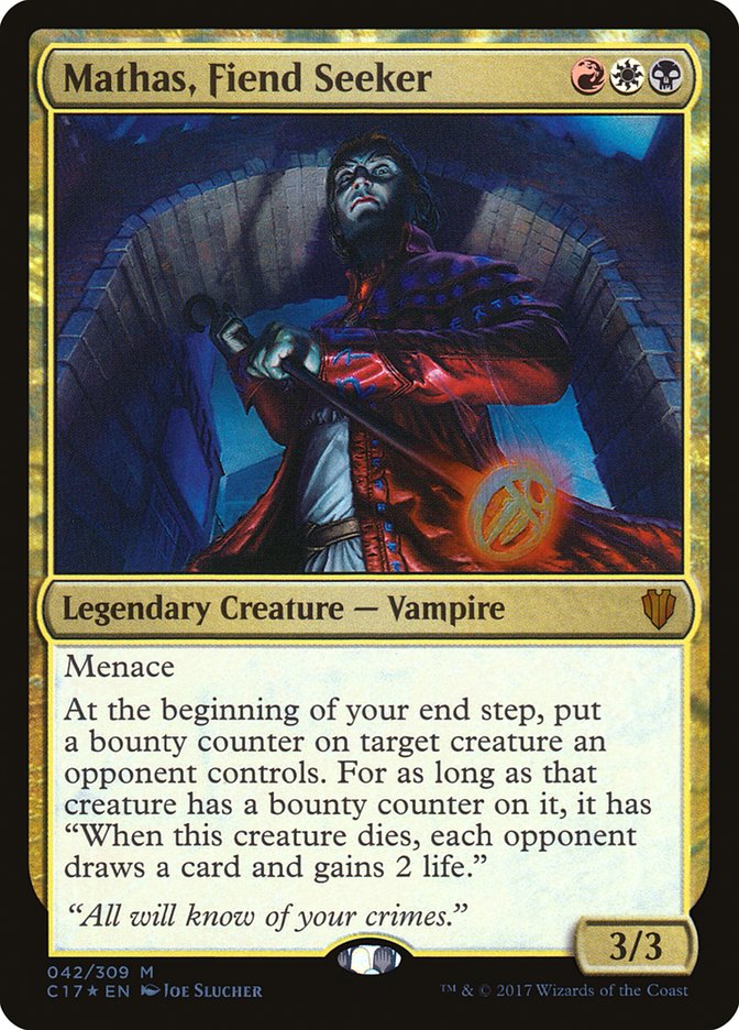 Mathas, Fiend Seeker [Commander 2017] | Dragon's Lair Comics and Fantasy Houston TX