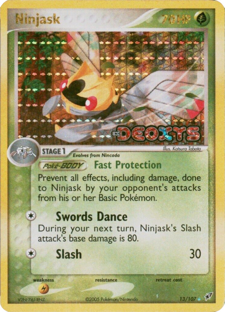 Ninjask (13/107) (Stamped) [EX: Deoxys] | Dragon's Lair Comics and Fantasy Houston TX