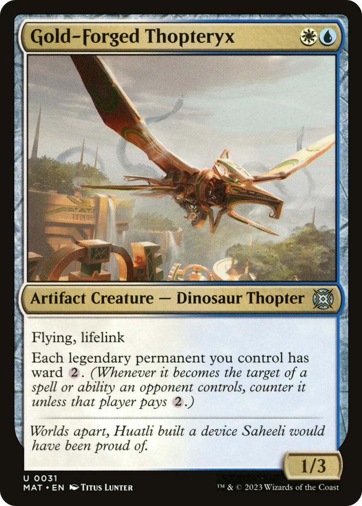 Gold-Forged Thopteryx [March of the Machine: The Aftermath] | Dragon's Lair Comics and Fantasy Houston TX