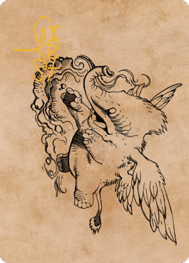 Lulu, Loyal Hollyphant Art Card (46) (Gold-Stamped Signature) [Commander Legends: Battle for Baldur's Gate Art Series] | Dragon's Lair Comics and Fantasy Houston TX