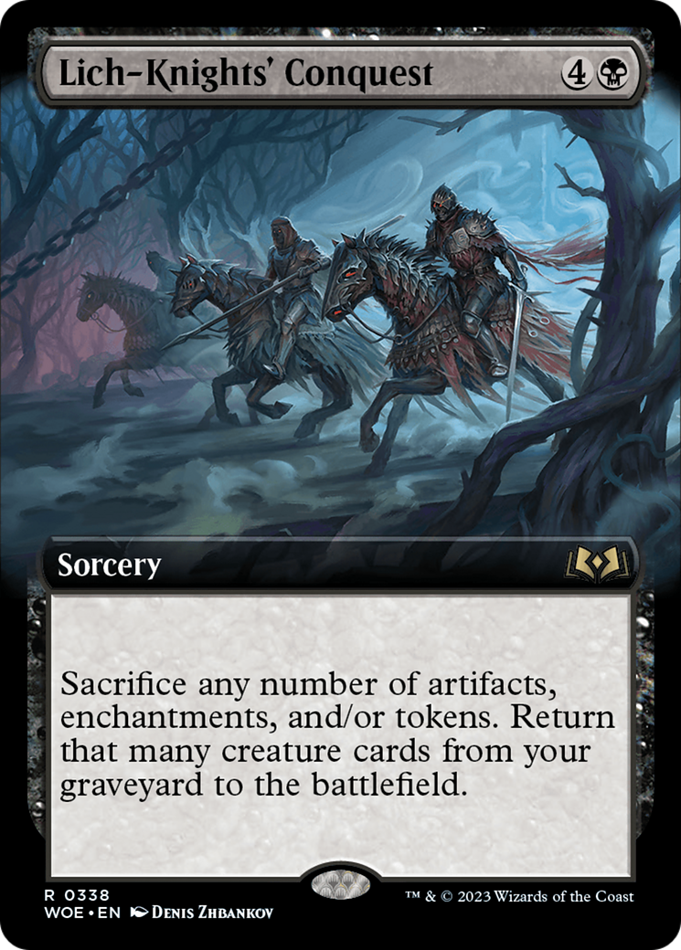 Lich-Knights' Conquest (Extended Art) [Wilds of Eldraine] | Dragon's Lair Comics and Fantasy Houston TX