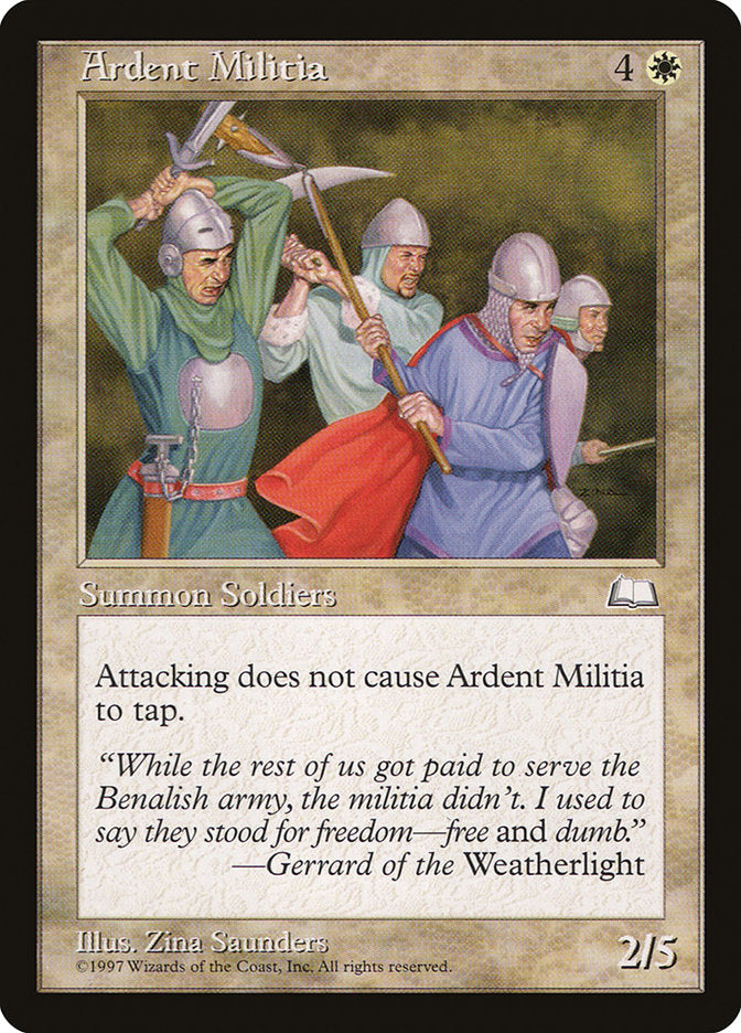 Ardent Militia [Weatherlight] | Dragon's Lair Comics and Fantasy Houston TX