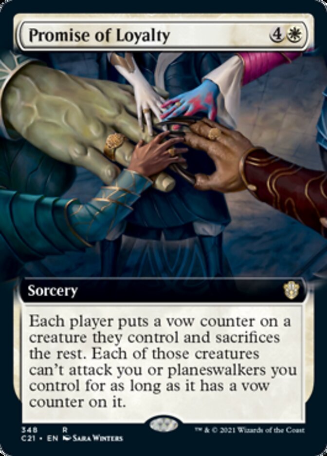 Promise of Loyalty (Extended Art) [Commander 2021] | Dragon's Lair Comics and Fantasy Houston TX