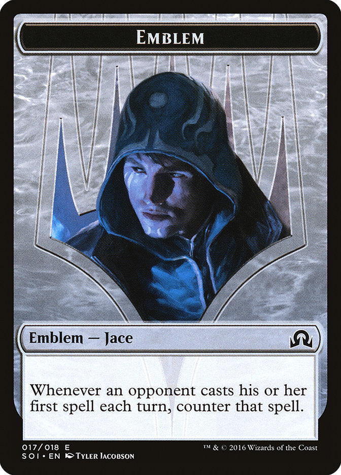 Jace, Unraveler of Secrets Emblem [Shadows over Innistrad Tokens] | Dragon's Lair Comics and Fantasy Houston TX
