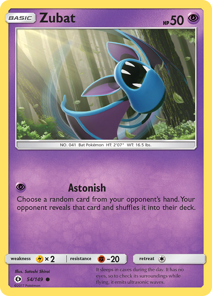 Zubat (54/149) [Sun & Moon: Base Set] | Dragon's Lair Comics and Fantasy Houston TX