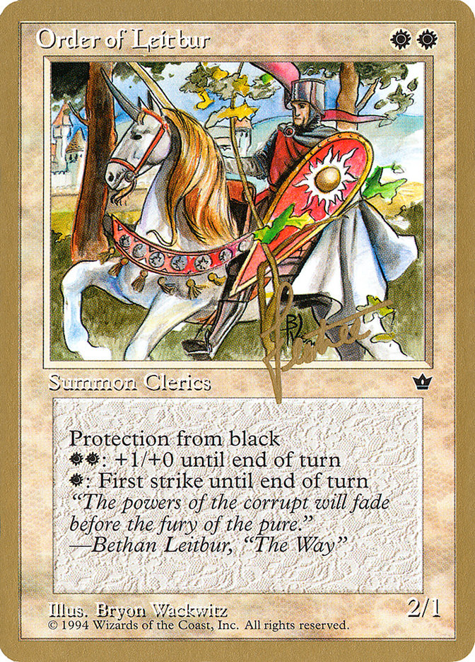 Order of Leitbur (Male) (Bertrand Lestree) [Pro Tour Collector Set] | Dragon's Lair Comics and Fantasy Houston TX