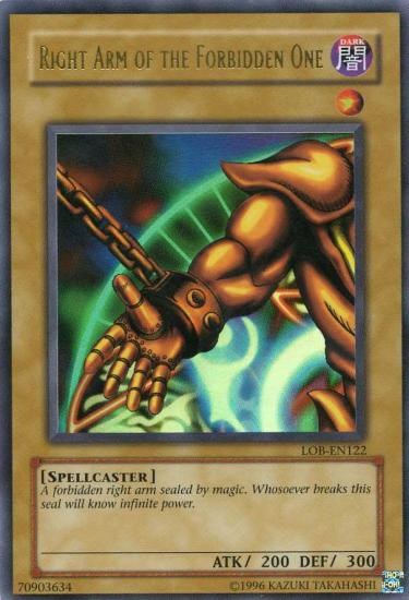 Right Arm of the Forbidden One [LOB-EN122] Ultra Rare | Dragon's Lair Comics and Fantasy Houston TX