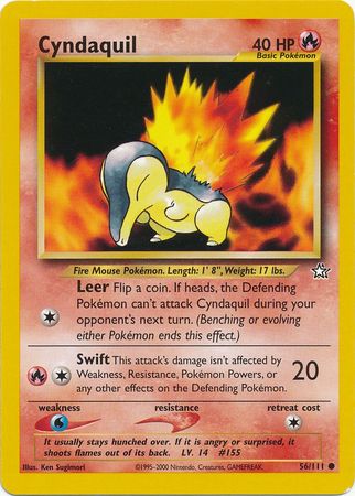 Cyndaquil (56/111) [Neo Genesis Unlimited] | Dragon's Lair Comics and Fantasy Houston TX