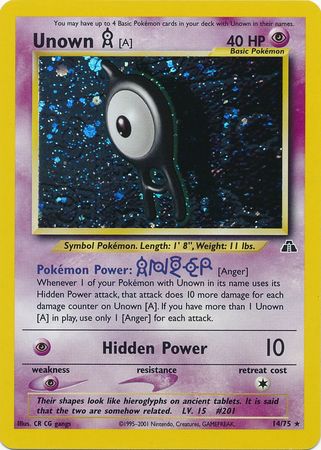 Unown [A] (14/75) [Neo Discovery Unlimited] | Dragon's Lair Comics and Fantasy Houston TX