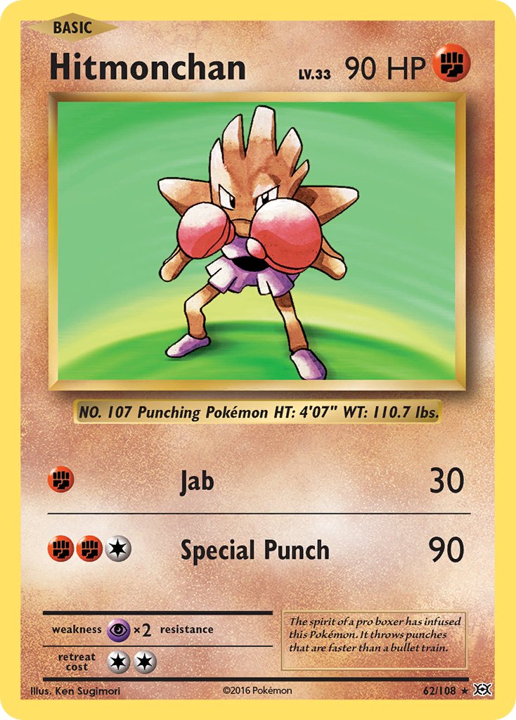 Hitmonchan (62/108) (Theme Deck Exclusive) [XY: Evolutions] | Dragon's Lair Comics and Fantasy Houston TX