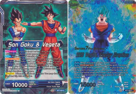 Son Goku & Vegeta // SSB Vegito, Energy Eruption (BT7-025_PR) [Assault of the Saiyans Prerelease Promos] | Dragon's Lair Comics and Fantasy Houston TX
