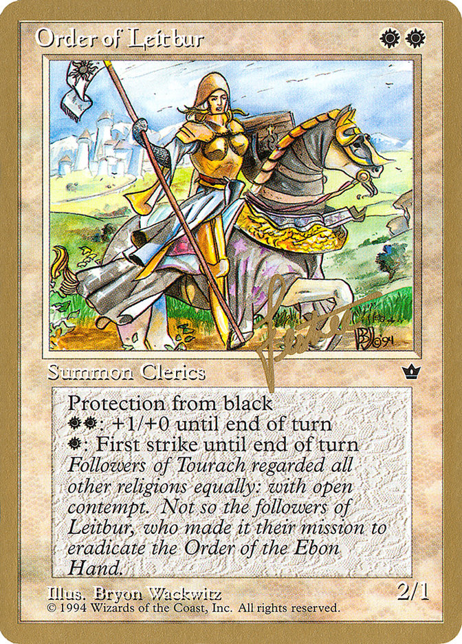 Order of Leitbur (Female) (Bertrand Lestree) [Pro Tour Collector Set] | Dragon's Lair Comics and Fantasy Houston TX
