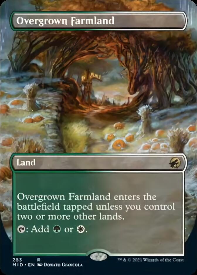 Overgrown Farmland (Borderless Alternate Art) [Innistrad: Midnight Hunt] | Dragon's Lair Comics and Fantasy Houston TX