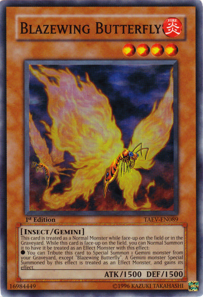 Blazewing Butterfly [TAEV-EN089] Super Rare | Dragon's Lair Comics and Fantasy Houston TX