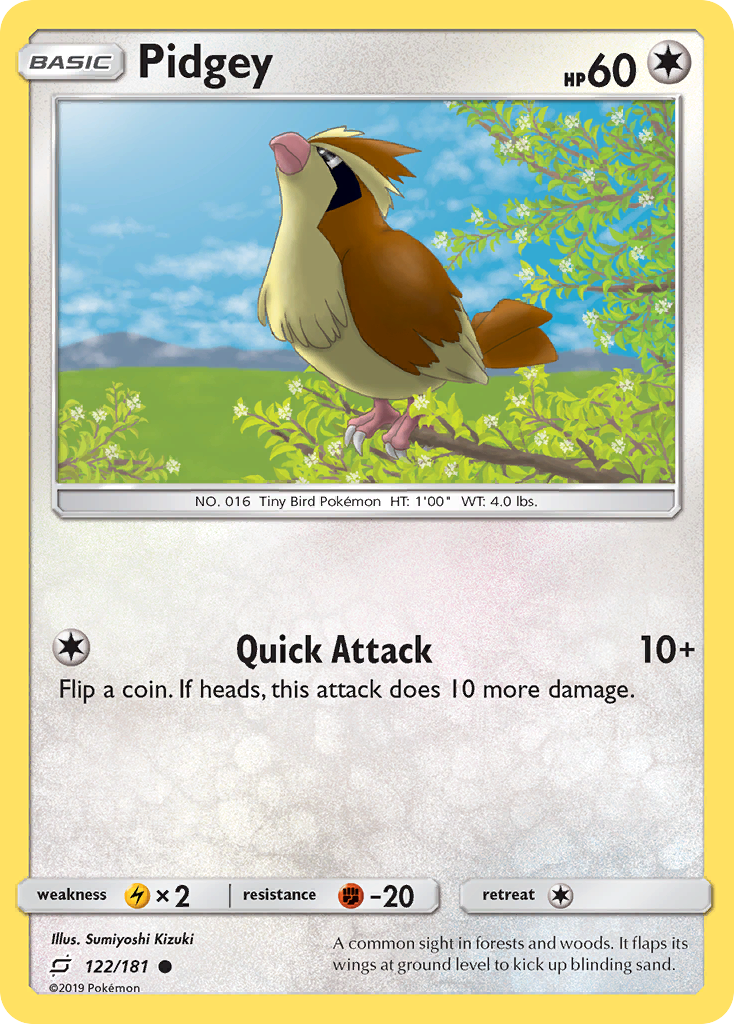 Pidgey (122/181) [Sun & Moon: Team Up] | Dragon's Lair Comics and Fantasy Houston TX