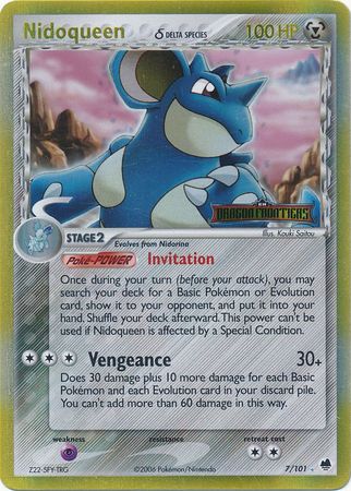 Nidoqueen (7/101) (Delta Species) (Stamped) [EX: Dragon Frontiers] | Dragon's Lair Comics and Fantasy Houston TX