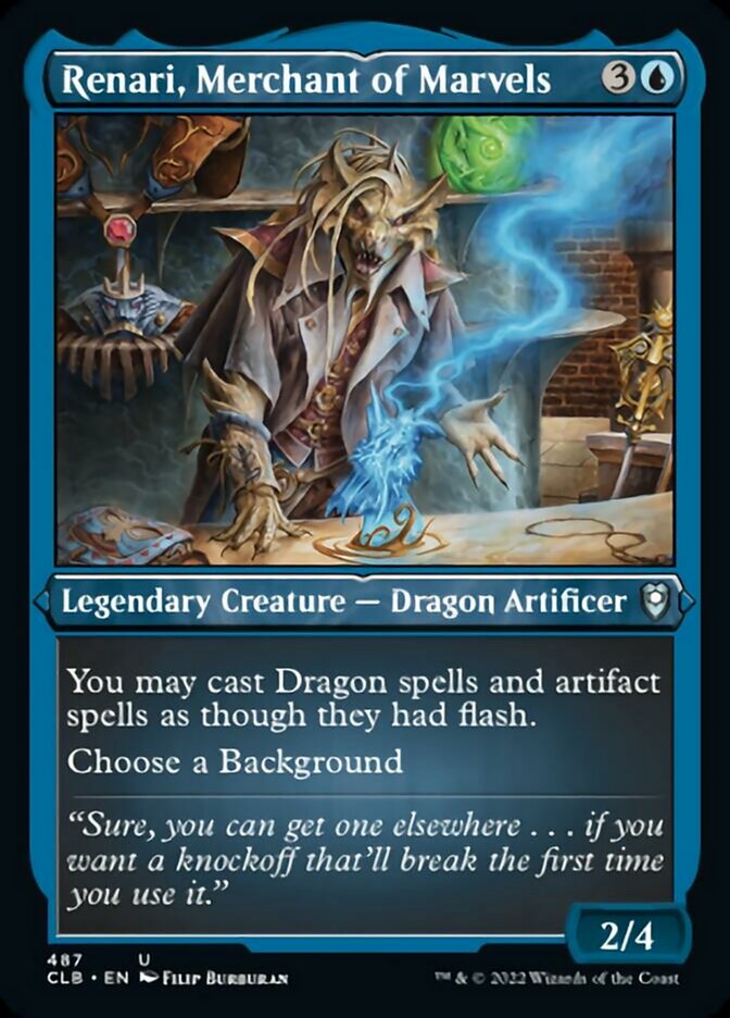 Renari, Merchant of Marvels (Foil Etched) [Commander Legends: Battle for Baldur's Gate] | Dragon's Lair Comics and Fantasy Houston TX
