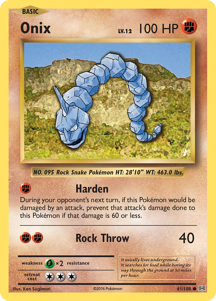 Onix (61/108) [XY: Evolutions] | Dragon's Lair Comics and Fantasy Houston TX