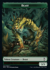 Beast // Saproling Double-Sided Token [Streets of New Capenna Commander Tokens] | Dragon's Lair Comics and Fantasy Houston TX