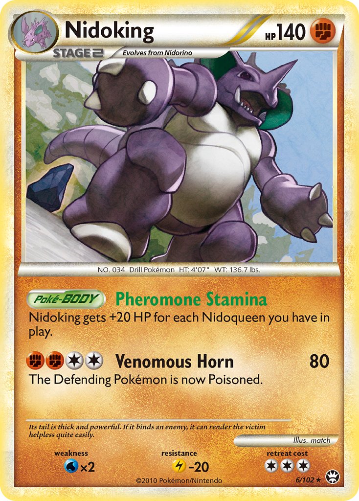 Nidoking (6/102) (Theme Deck Exclusive) [HeartGold & SoulSilver: Triumphant] | Dragon's Lair Comics and Fantasy Houston TX