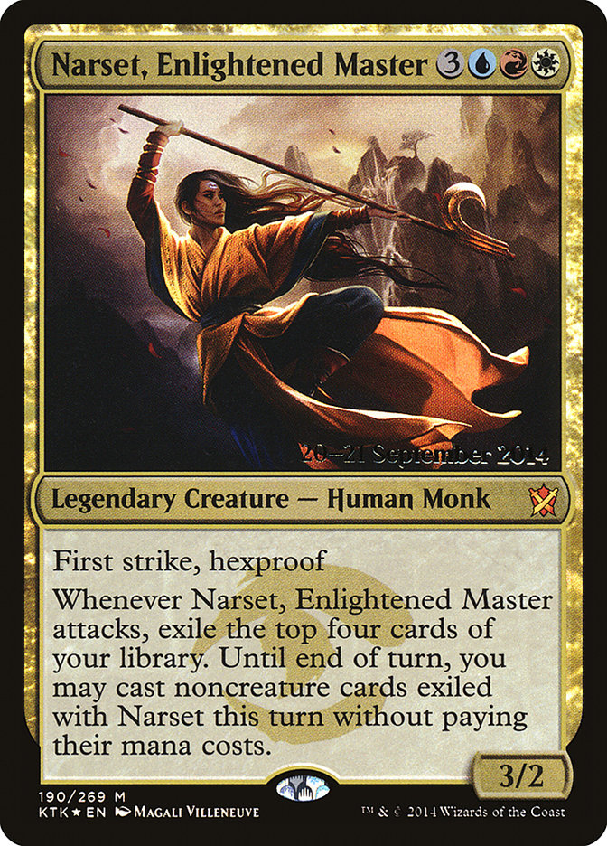 Narset, Enlightened Master [Khans of Tarkir Prerelease Promos] | Dragon's Lair Comics and Fantasy Houston TX