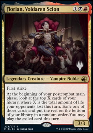 Florian, Voldaren Scion (Promo Pack) [Innistrad: Midnight Hunt Promos] | Dragon's Lair Comics and Fantasy Houston TX