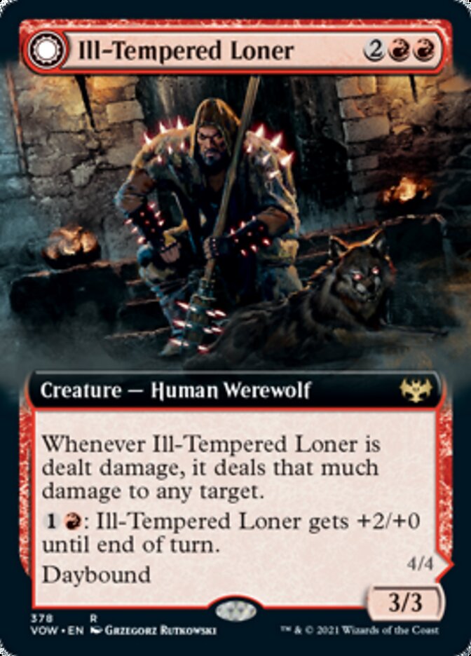 Ill-Tempered Loner // Howlpack Avenger (Extended Art) [Innistrad: Crimson Vow] | Dragon's Lair Comics and Fantasy Houston TX
