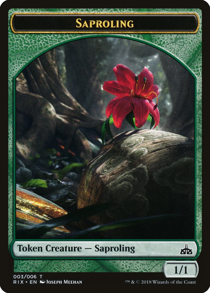 Saproling Token [Rivals of Ixalan Tokens] | Dragon's Lair Comics and Fantasy Houston TX