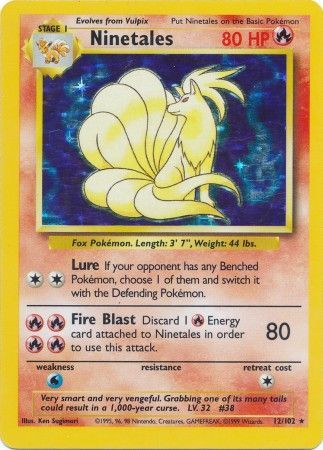 Ninetales (12/102) [Base Set Unlimited] | Dragon's Lair Comics and Fantasy Houston TX
