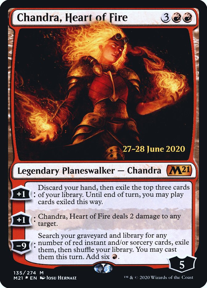 Chandra, Heart of Fire [Core Set 2021 Prerelease Promos] | Dragon's Lair Comics and Fantasy Houston TX
