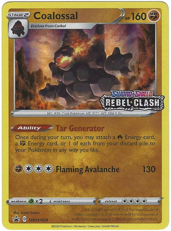 Coalossal (SWSH024) (Prerelease Promo) [Sword & Shield: Black Star Promos] | Dragon's Lair Comics and Fantasy Houston TX