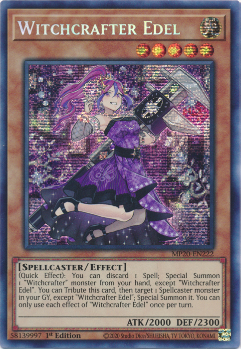 Witchcrafter Edel [MP20-EN222] Prismatic Secret Rare | Dragon's Lair Comics and Fantasy Houston TX