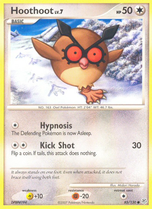 Hoothoot (85/130) [Diamond & Pearl: Base Set] | Dragon's Lair Comics and Fantasy Houston TX