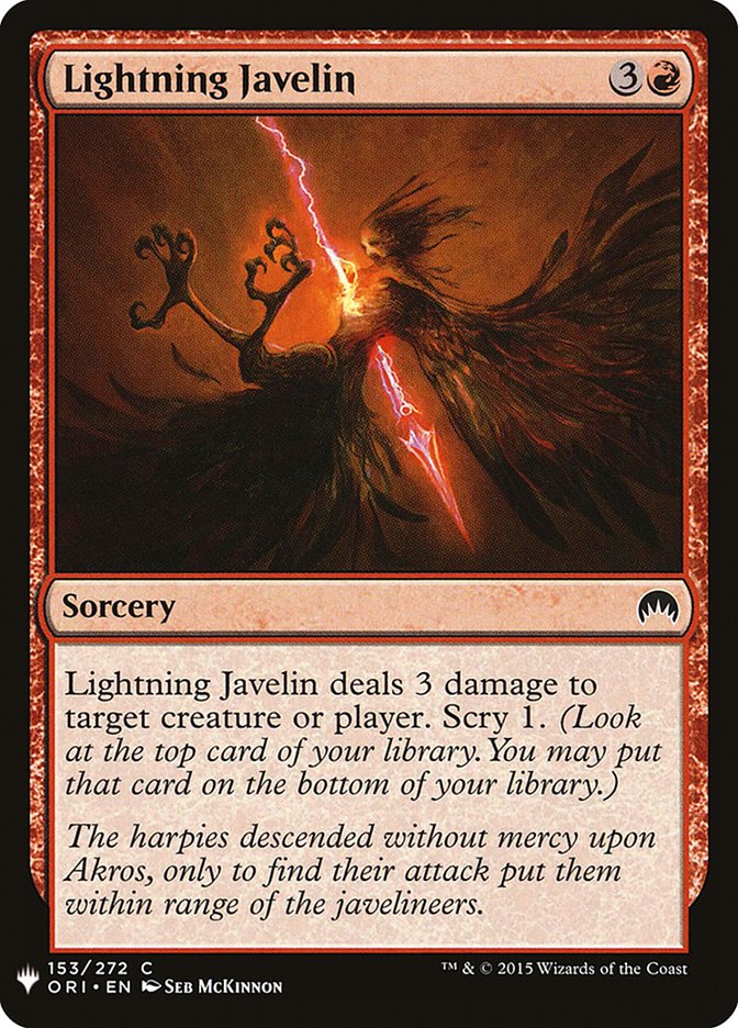 Lightning Javelin [Mystery Booster] | Dragon's Lair Comics and Fantasy Houston TX