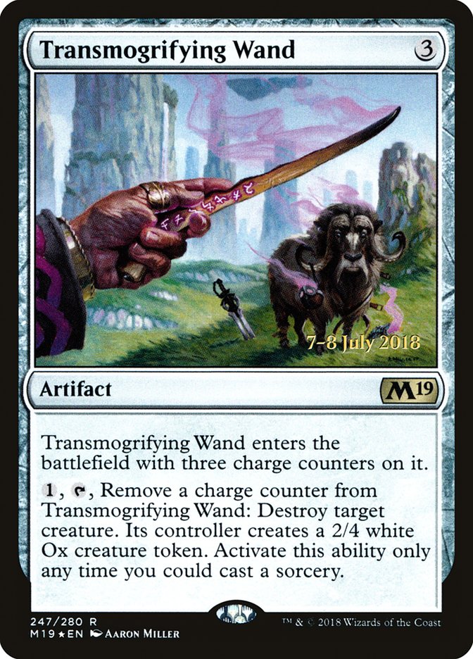 Transmogrifying Wand [Core Set 2019 Prerelease Promos] | Dragon's Lair Comics and Fantasy Houston TX